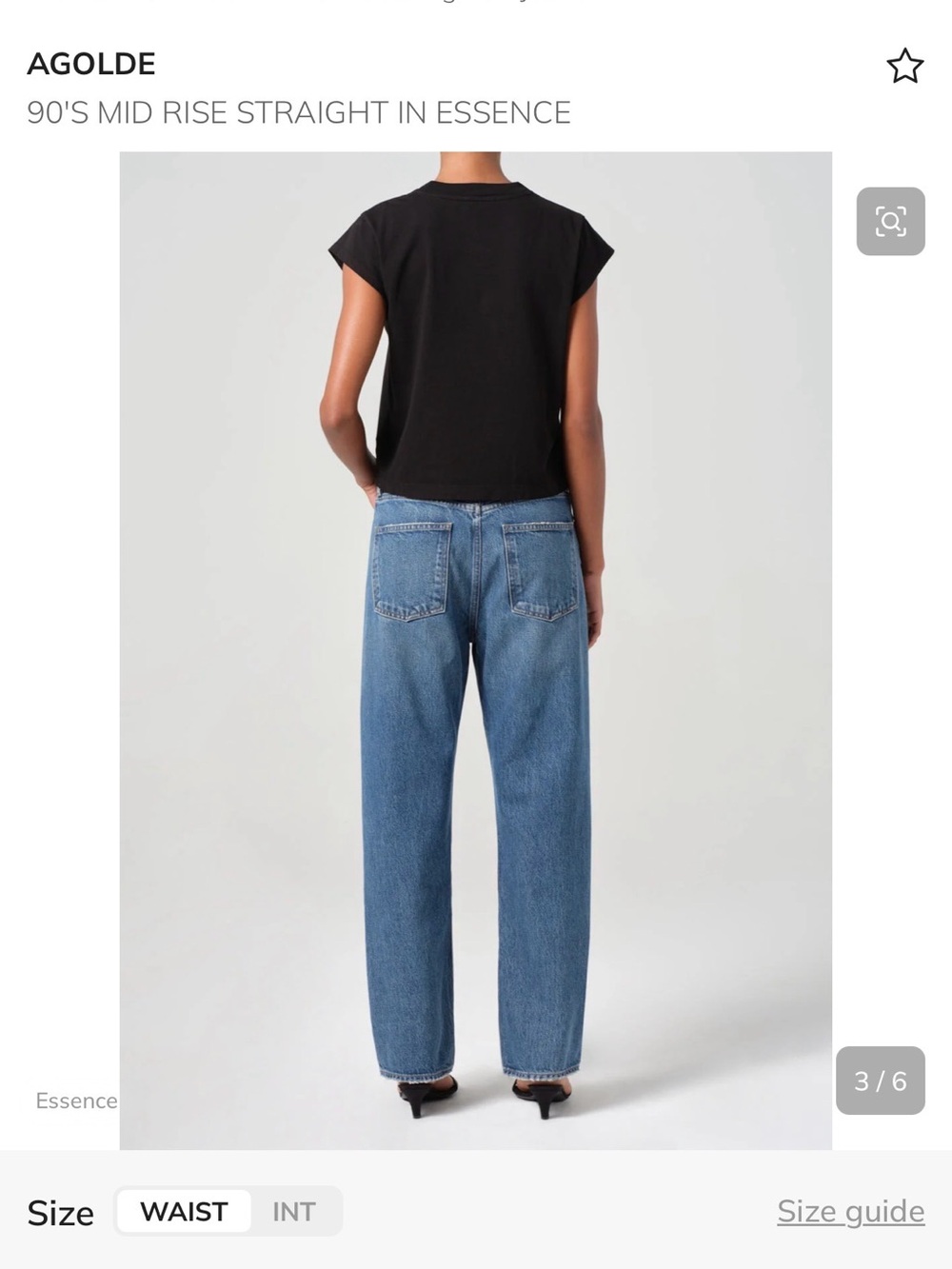 NWOT AGOLDE 90s Straight Jean Mid Rise Size 29 Dark Indigo Quiet Luxury Premium - Picture 3 of 12